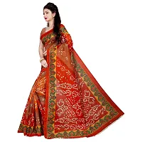 Beautiful Orange Art Silk  Self Pattern Saree For Women-thumb1