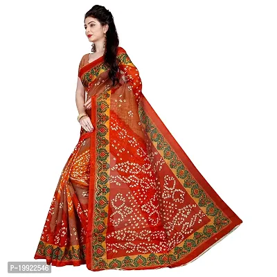 Beautiful Orange Art Silk  Self Pattern Saree For Women-thumb2