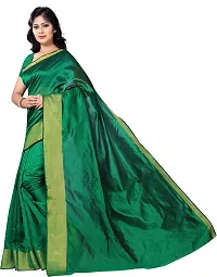 Beautiful Copper Cotton Blend  Self Pattern Saree For Women-thumb1