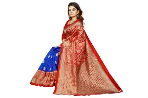 Beautiful Red Art Silk  Self Pattern Saree For Women-thumb2