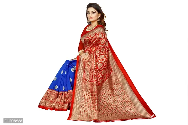 Beautiful Red Art Silk  Self Pattern Saree For Women-thumb3