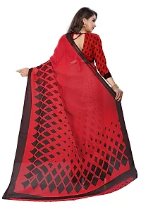 Beautiful Red Georgette  Self Pattern Saree For Women-thumb2