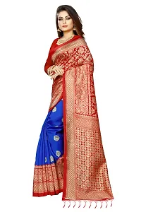 Beautiful Red Art Silk  Self Pattern Saree For Women-thumb2