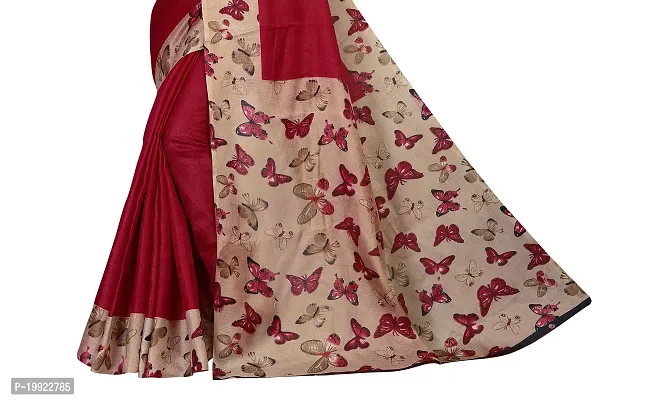 Beautiful Red Khadi  Self Pattern Saree For Women-thumb4