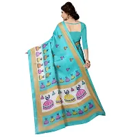 Beautiful Green Khadi  Self Pattern Saree For Women-thumb2