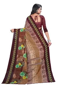 Beautiful Magenta Georgette  Self Pattern Saree For Women-thumb3