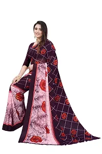 Beautiful Purple Georgette  Self Pattern Saree For Women-thumb2