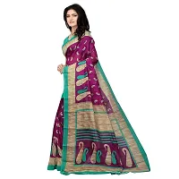 Beautiful Green Art Silk  Self Pattern Saree For Women-thumb1