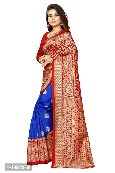 Beautiful Red Art Silk  Self Pattern Saree For Women-thumb2