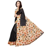 Beautiful Black Khadi  Self Pattern Saree For Women-thumb1