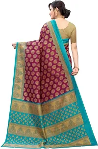 Beautiful Maroon Art Silk  Self Pattern Saree For Women-thumb3