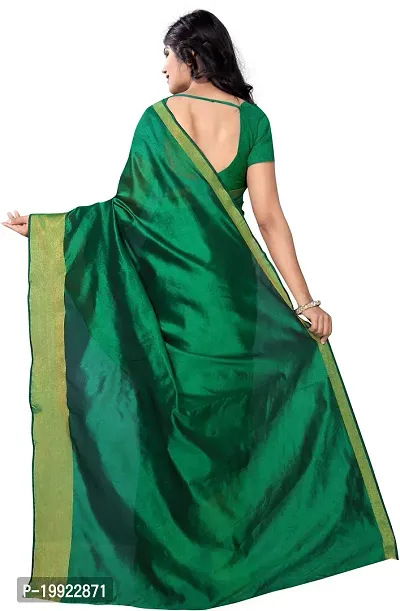 Beautiful Copper Cotton Blend  Self Pattern Saree For Women-thumb3