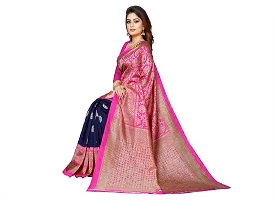 Beautiful Pink Art Silk  Self Pattern Saree For Women-thumb2