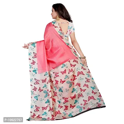 Beautiful Pink Khadi  Self Pattern Saree For Women-thumb3