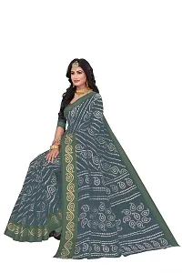 Beautiful Grey Cotton Silk  Self Pattern Saree For Women-thumb2