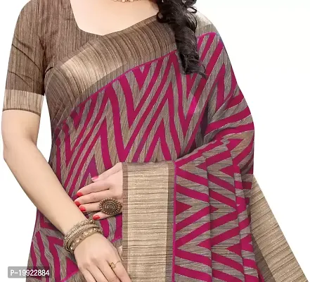 Beautiful Green Cotton Blend  Self Pattern Saree For Women-thumb5