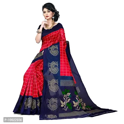 Beautiful Red Art Silk  Self Pattern Saree For Women-thumb4