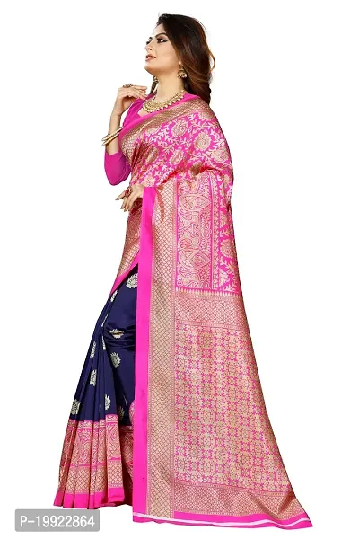 Beautiful Pink Art Silk  Self Pattern Saree For Women-thumb2