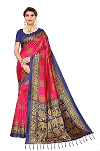 Beautiful Pink Art Silk  Self Pattern Saree For Women-thumb2