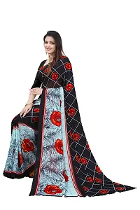 Beautiful Black Georgette  Self Pattern Saree For Women-thumb2