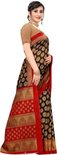 Beautiful Black Art Silk  Self Pattern Saree For Women-thumb2