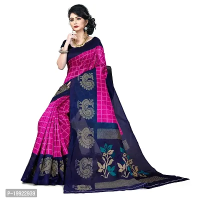 Beautiful Pink Art Silk  Self Pattern Saree For Women-thumb4