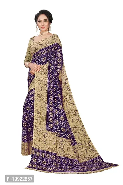 Beautiful Purple Georgette  Self Pattern Saree For Women-thumb3