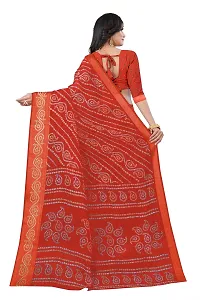 Beautiful Red Cotton Silk  Self Pattern Saree For Women-thumb3