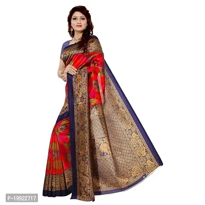 Beautiful Red Art Silk  Self Pattern Saree For Women-thumb2