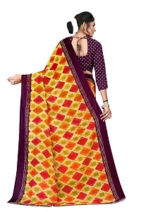 Beautiful Red Georgette  Self Pattern Saree For Women-thumb3