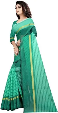 Beautiful Copper Polycotton  Self Pattern Saree For Women-thumb1