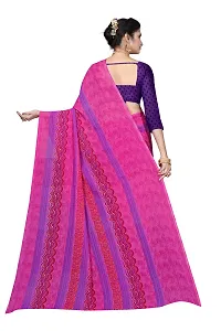 Beautiful Purple Georgette  Self Pattern Saree For Women-thumb3