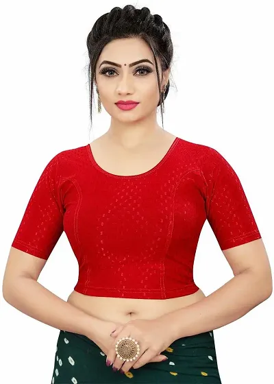 Reliable Blend Self Pattern Stitched Blouse For Women