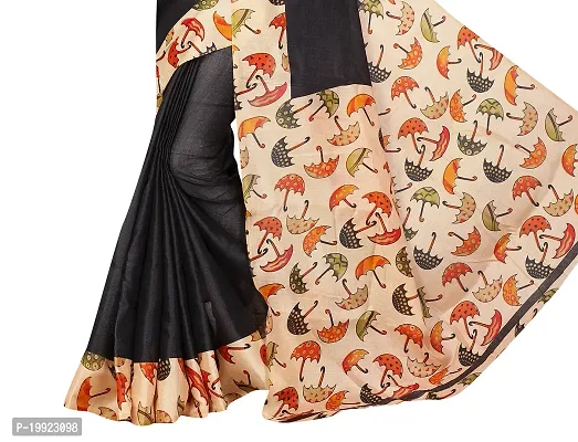 Beautiful Black Khadi  Self Pattern Saree For Women-thumb5