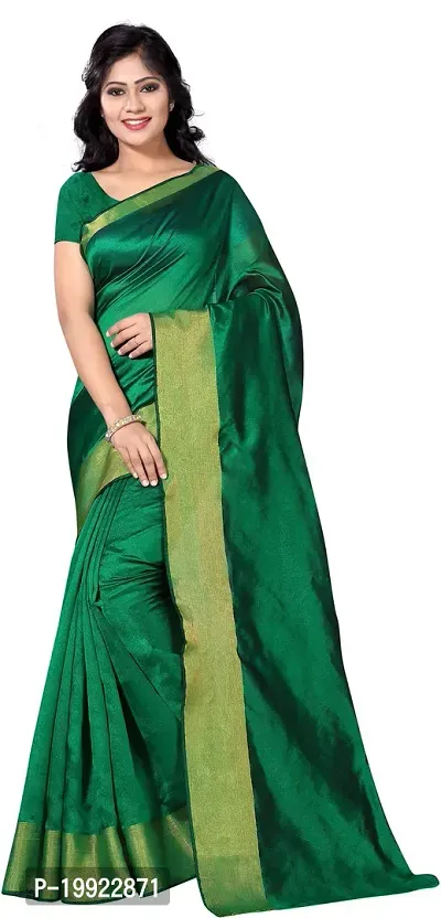 Beautiful Copper Cotton Blend  Self Pattern Saree For Women-thumb0