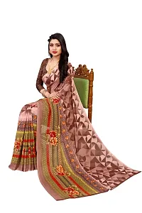 Beautiful Brown Georgette  Self Pattern Saree For Women-thumb2