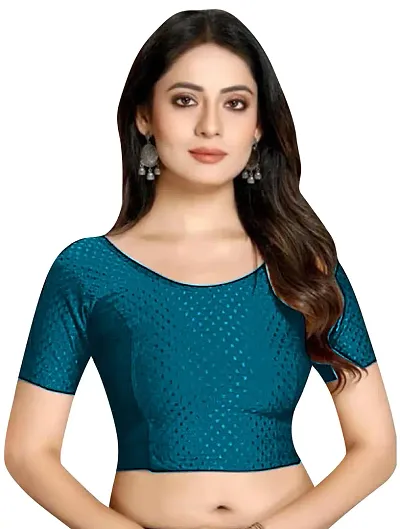 Reliable Blend Embellished Stitched Blouse For Women