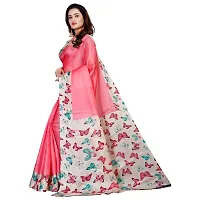 Beautiful Pink Khadi  Self Pattern Saree For Women-thumb1