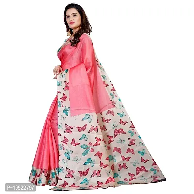 Beautiful Pink Khadi  Self Pattern Saree For Women-thumb2