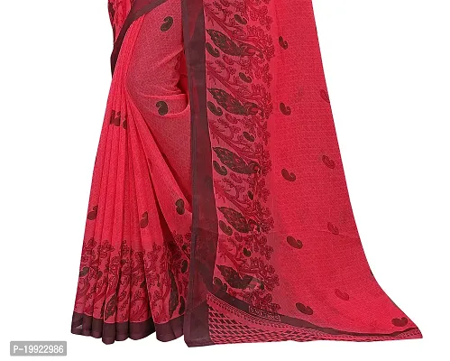 Beautiful Maroon Georgette  Self Pattern Saree For Women-thumb2