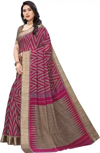 Beautiful Green Cotton Blend  Self Pattern Saree For Women-thumb1