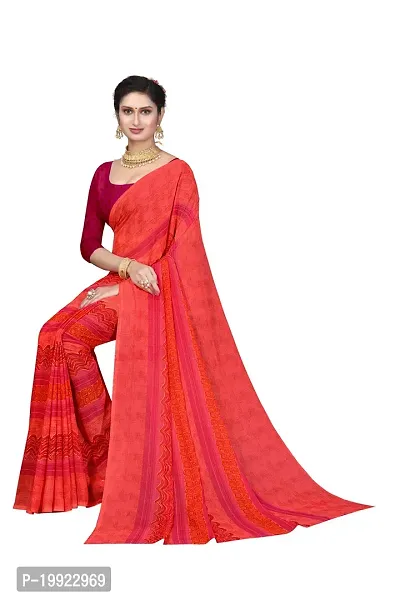 Beautiful Pink Georgette  Self Pattern Saree For Women-thumb3