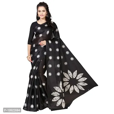 Beautiful Black Khadi  Self Pattern Saree For Women-thumb0