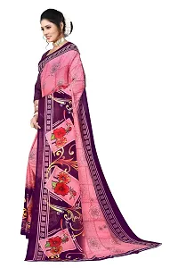 Beautiful Pink Georgette  Self Pattern Saree For Women-thumb1