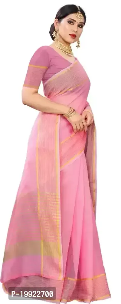 Beautiful Green Kosa Silk  Self Pattern Saree For Women-thumb3