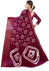 Beautiful Magenta Cotton Silk  Self Pattern Saree For Women-thumb2
