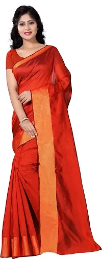 Attractive Polycotton Saree without Blouse piece 