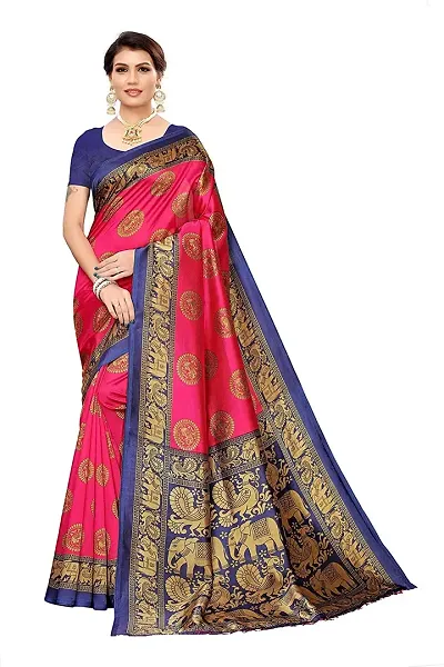 Women Stylish Georgette Solid Saree with Blouse piece