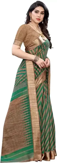 Beautiful Maroon Cotton Blend  Self Pattern Saree For Women-thumb2