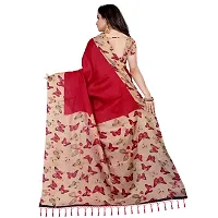 Beautiful Red Khadi  Self Pattern Saree For Women-thumb1